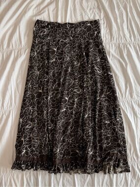 Sam Fashion New York Vintage Embellished Floral Maxi Skirt
